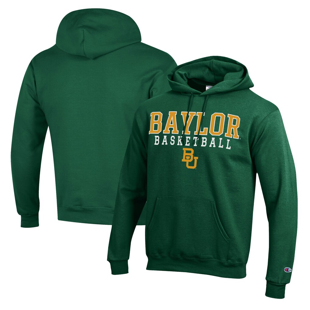 Baylor Bears Champion Basketball Stack Pullover Hoodie - Green