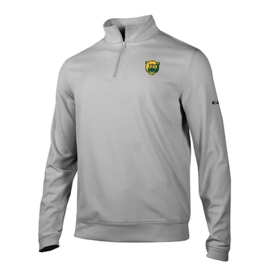  Baylor Bears Columbia Grainline Quarter-Zip Pullover - Gray