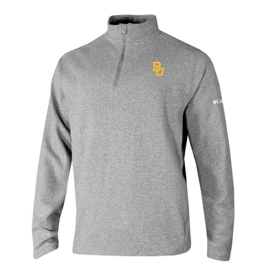  Baylor Bears Columbia Swingcraft Quarter-Zip Pullover - Gray
