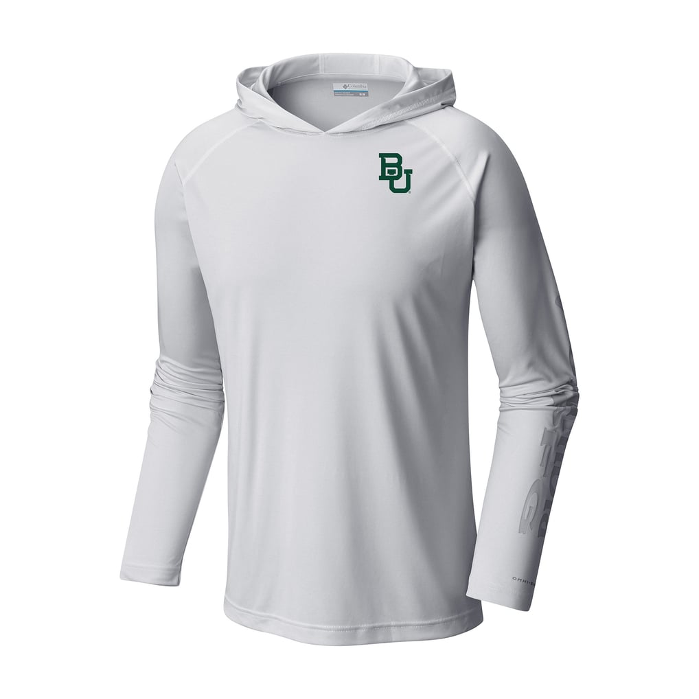 Baylor Bears Columbia Terminal Tackle Omni-Shade Lightweight Pullover Hoodie - White