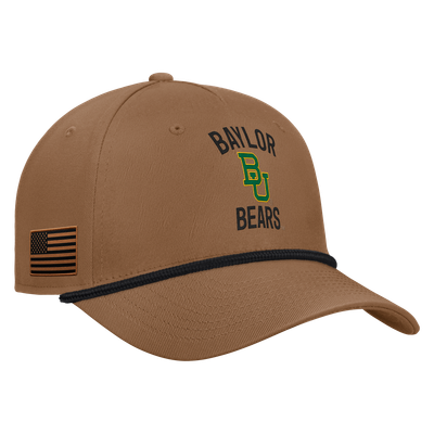 Baylor Bears Nike 2026 Military Appreciation Rope Rise 5-Panel Adjustable Hat - Brown