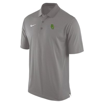 Baylor Bears Nike Dri-FIT Tour Stripe Polo - Gray