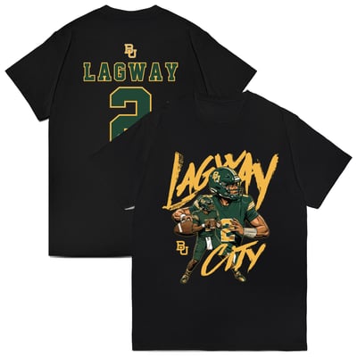 DJ Lagway Baylor Bears Unisex Caricature NIL T-Shirt - Black