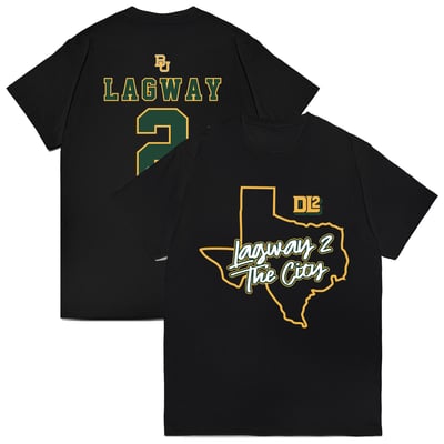 DJ Lagway Baylor Bears Unisex Texas Outline NIL T-Shirt - Black