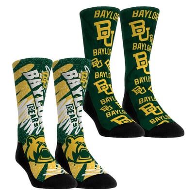 Baylor Bears Rock Em Unisex Two-Piece Team Blast Crew Socks Set