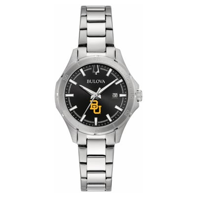 Baylor Bears Bulova Women's Stainless Steel Sport Classic Watch - Black