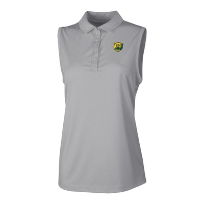  Baylor Bears Columbia Women's Ace Flair Sleeveless Tank Polo - Gray