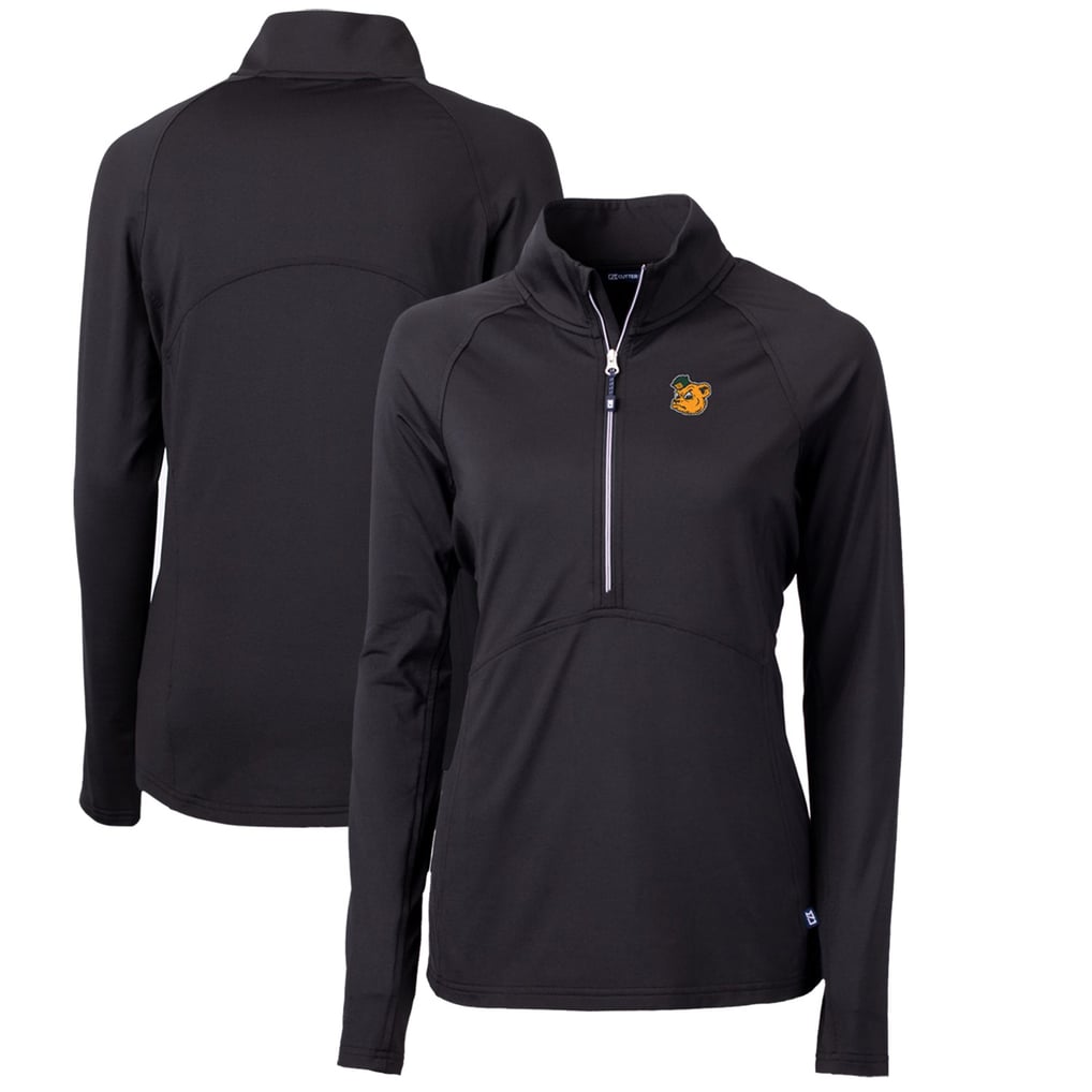 Baylor Bears Cutter & Buck Women's Adapt Eco Knit Stretch Recycled Half-Zip Pullover Top - Black