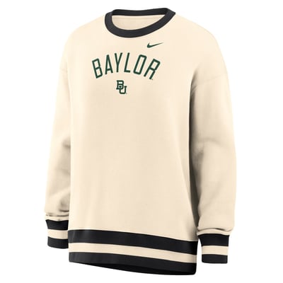 Baylor Bears Nike Women's Oversized Phoenix Fleece Sweatshirt - Natural