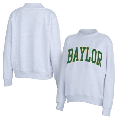 Baylor Bears ZooZatz Women's Team Arch Mock Neck Sweatshirt - Gray
