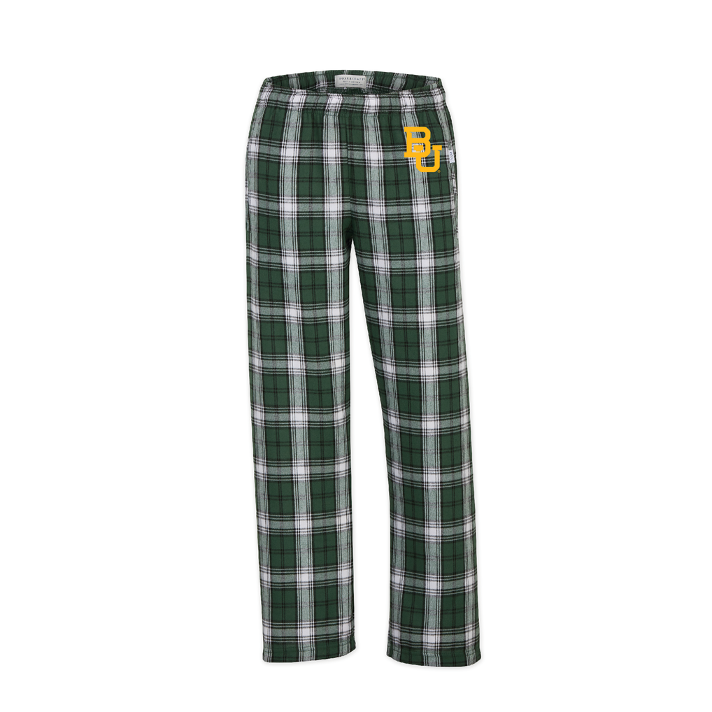 Baylor Bears Boxercraft Youth Plaid Flannel Pants - Green