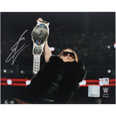 Becky Lynch WWE Autographed Fanatics Authentic 8" x 10" Raising Women's Intercontinental Title Entrance Photograph 