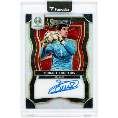 Thibaut Courtois Belgium National Team Autographed 2020 Panini Select UEFA Euro Signatures #SI-TC Card 