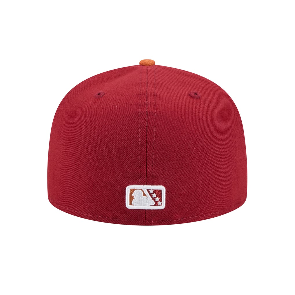 Men's Beloit Sky Carp New Era Dark Red Theme Nights 59FIFTY Fitted Hat