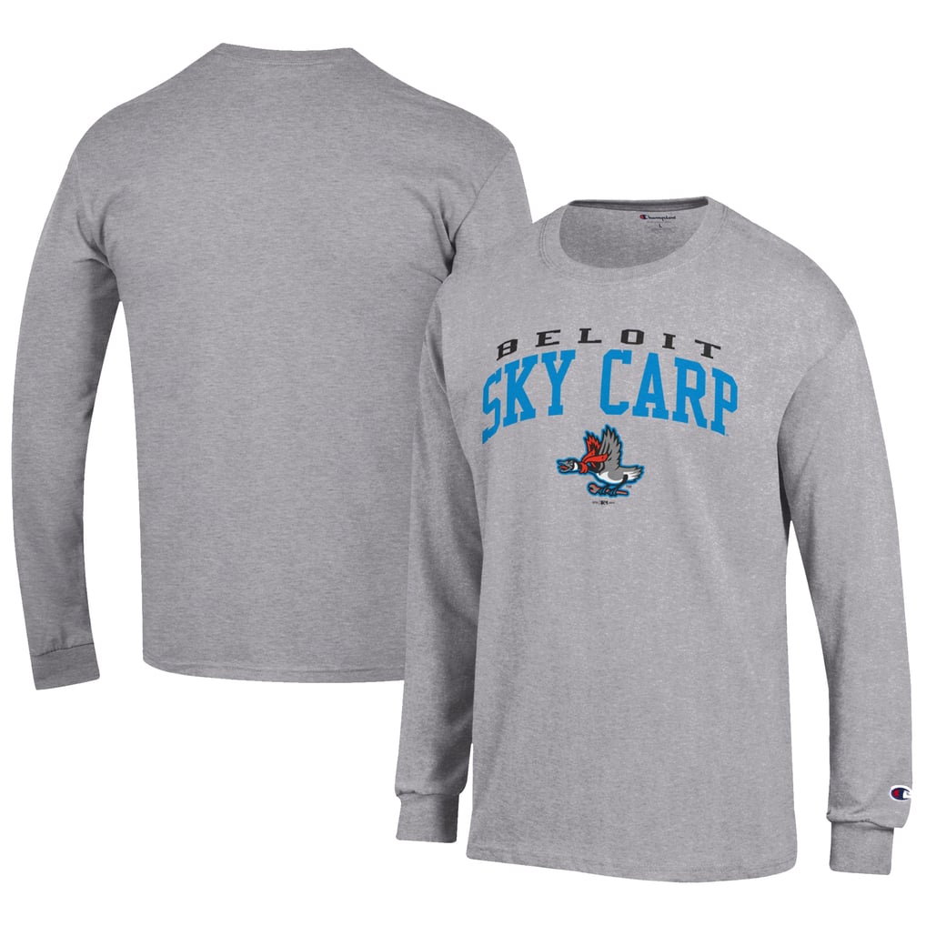 Beloit Sky Carp Champion Jersey Long Sleeve T-Shirt - Gray