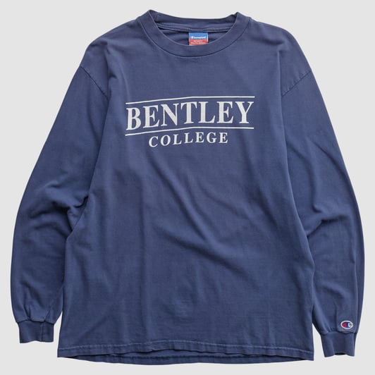 Bentley Falcons Champion 2000s Long Sleeve T-shirt - Navy - M by Fanatics Real Vintage