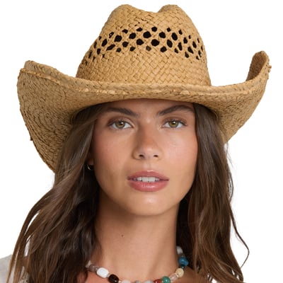 Billabong Billabong Women's Wild Waves Straw Cowboy Hat - Tan