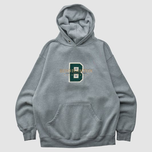Binghamton Bearcats Jansport 2000s Hooded Pullover Sweatshirt - Gray - S by Fanatics Real Vintage