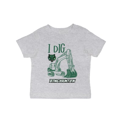 Binghamton Bearcats Vive La Fete Infant Excavator T-Shirt - Gray