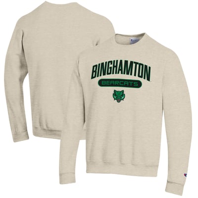 Binghamton Bearcats Champion Powerblend Sweatshirt - Oatmeal