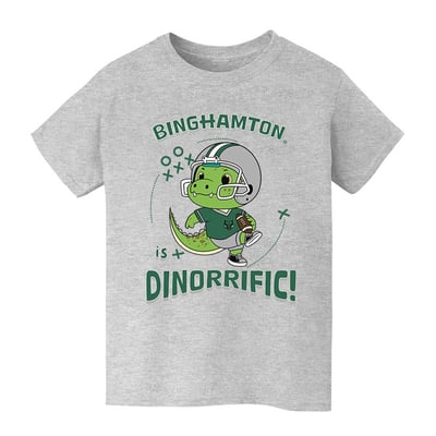 Binghamton Bearcats Vive La Fete Youth Dinorrific T-Shirt - Gray