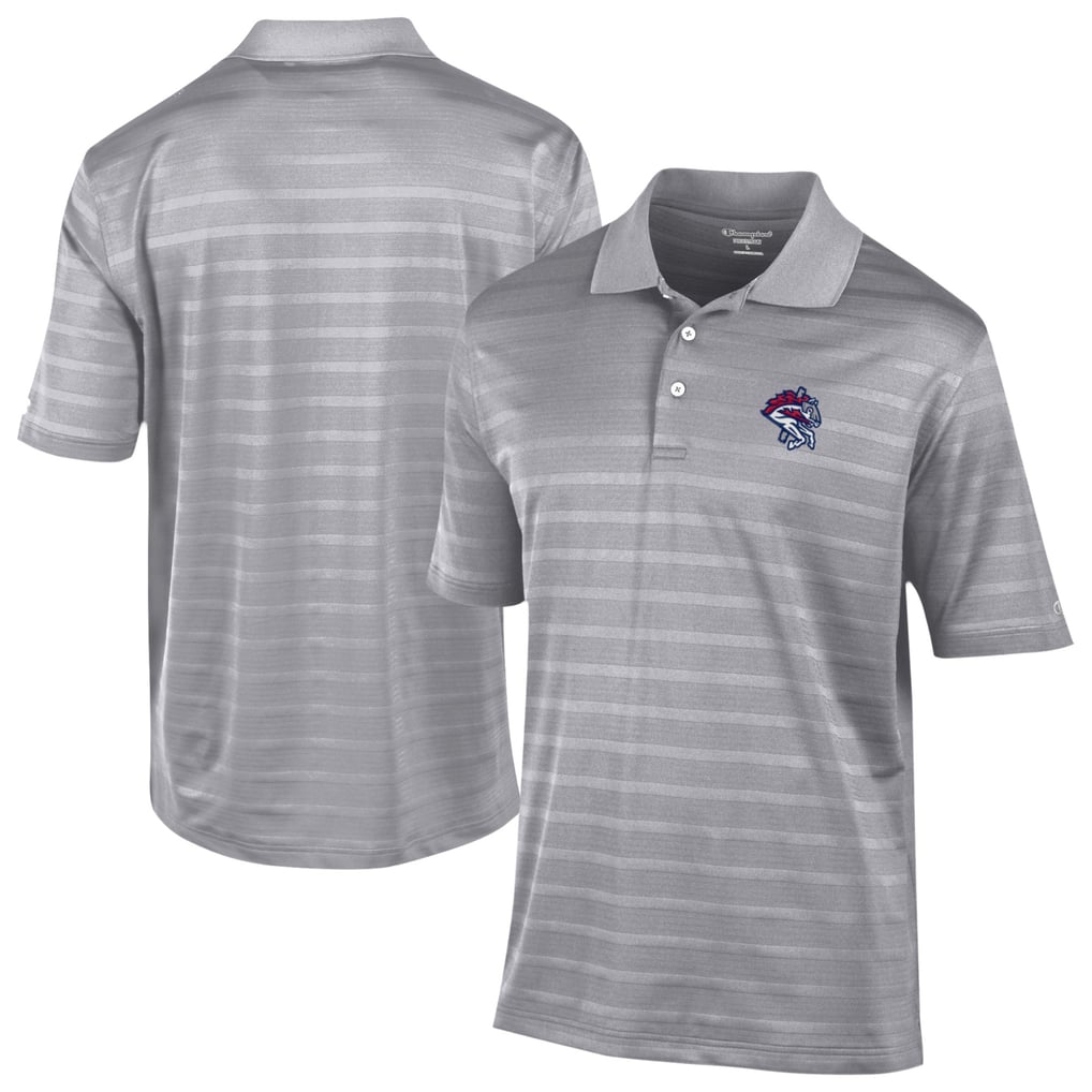  Binghamton Rumble Ponies Champion Textured Solid Polo - Gray
