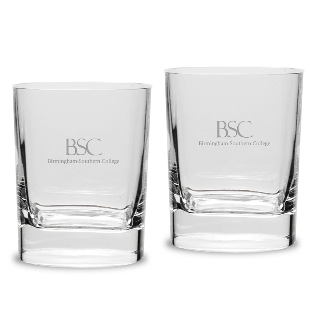 Birmingham-Southern Panthers 11.75oz. Square Double Old Fashioned Glass Set