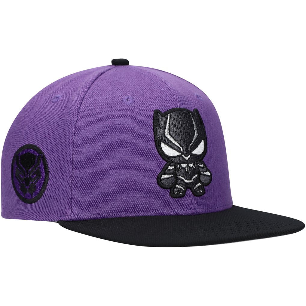 Black Panther Youth  Character Snapback Hat - Purple