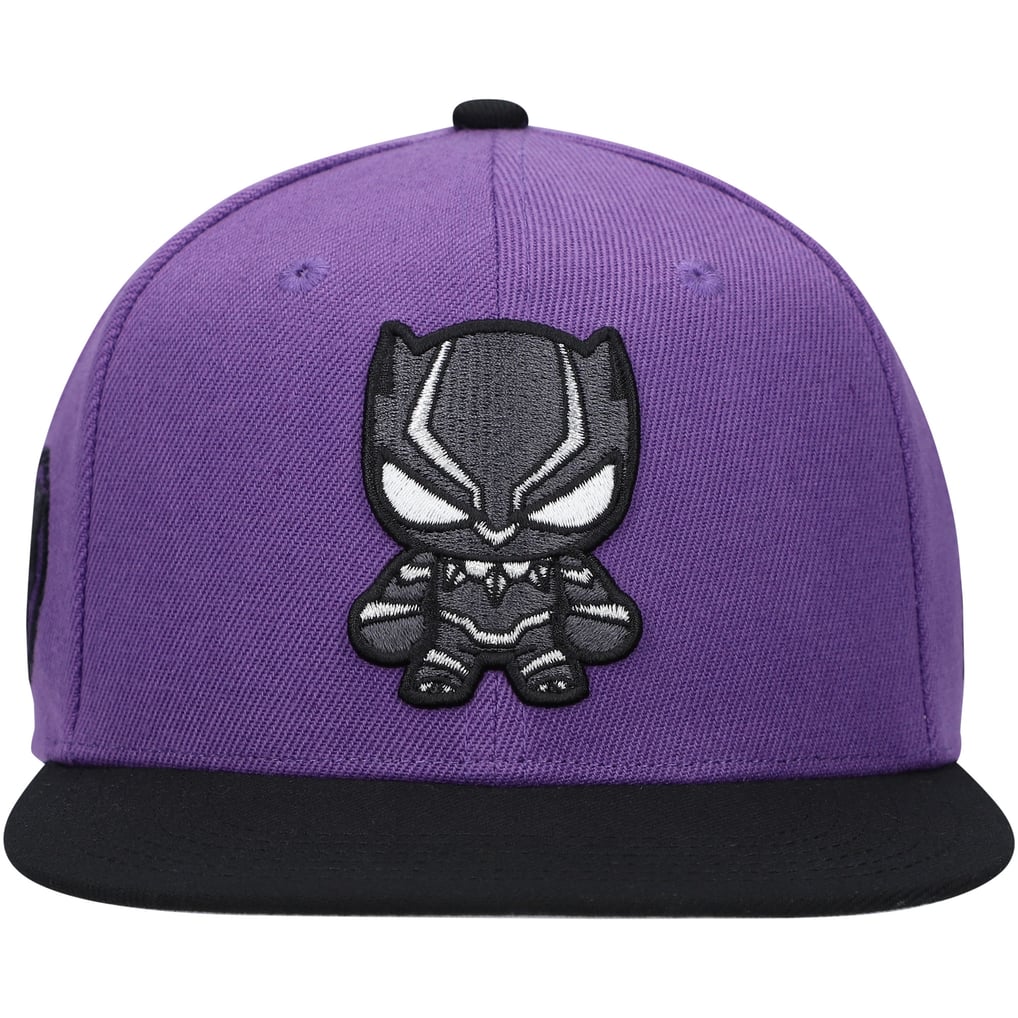 Black Panther Youth  Character Snapback Hat - Purple