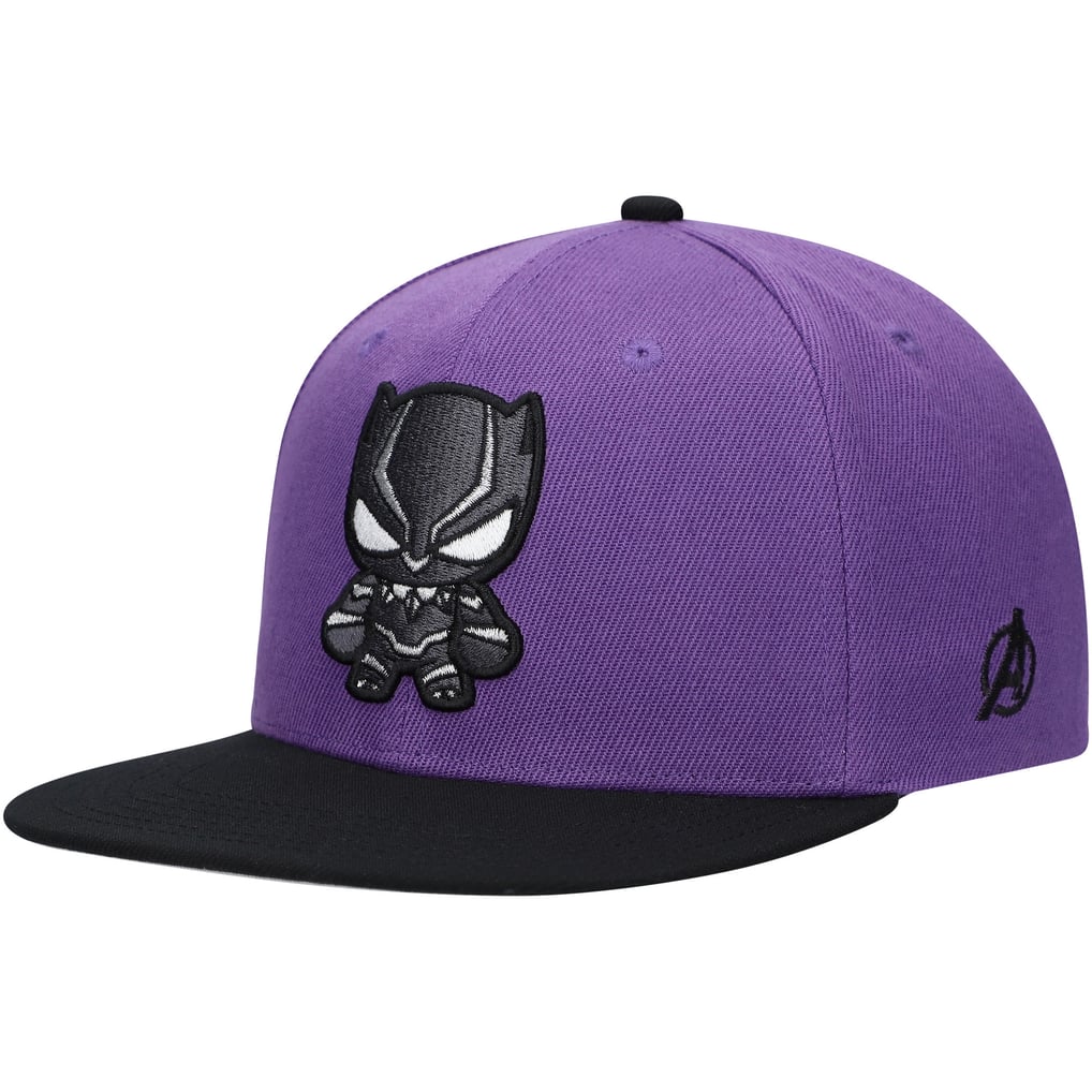 Black Panther Youth  Character Snapback Hat - Purple