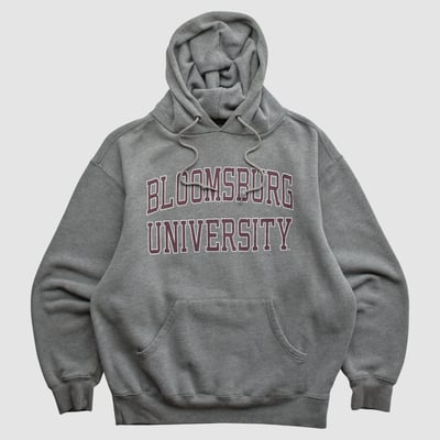 Bloomsburg Huskies Jansport 2000s Hooded Pullover Sweatshirt - Gray - L by Fanatics Real Vintage