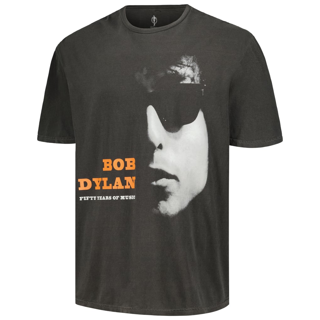 Bob Dylan 50 Years Washed Graphic T-Shirt - Black