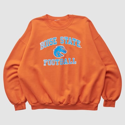 Boise State Broncos 2010s Pullover Sweatshirt - Orange - L by Fanatics Real Vintage