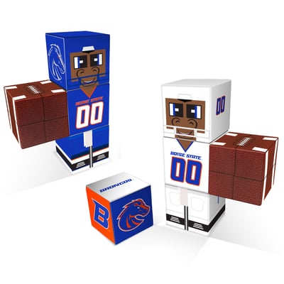 Boise State Broncos Home & Away Magnetic Fidget Building Cubes Combo Set