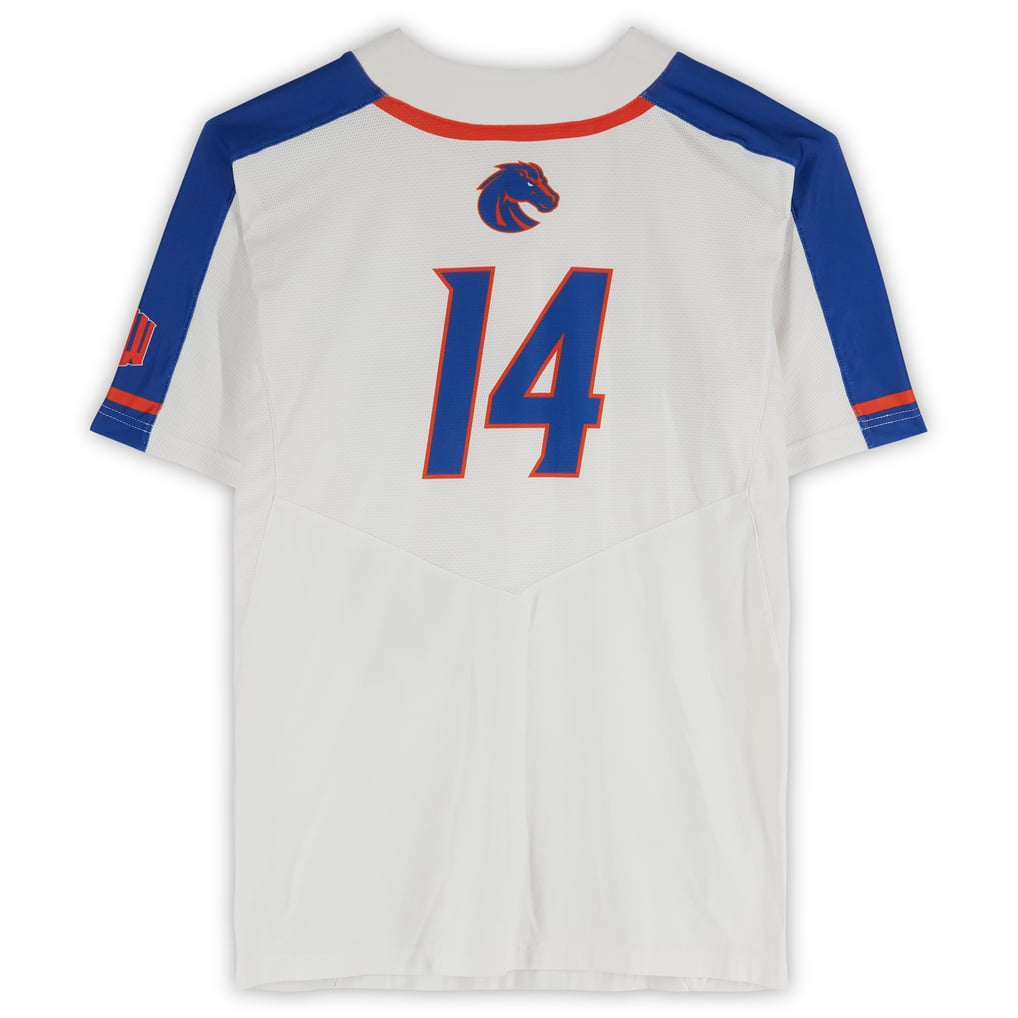 Boise State Broncos Fanatics Authentic Team-Issued #14 White Jersey from the Softball Program - Size L