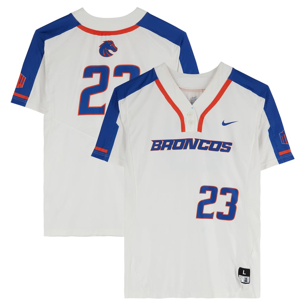 Boise State Broncos Fanatics Authentic Team-Issued #23 White Jersey from the Softball Program - Size L