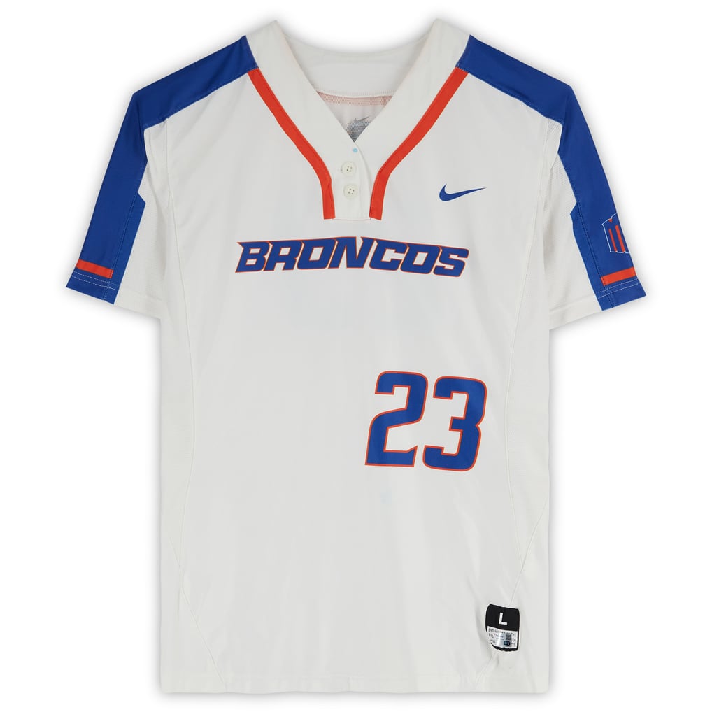 Boise State Broncos Fanatics Authentic Team-Issued #23 White Jersey from the Softball Program - Size L