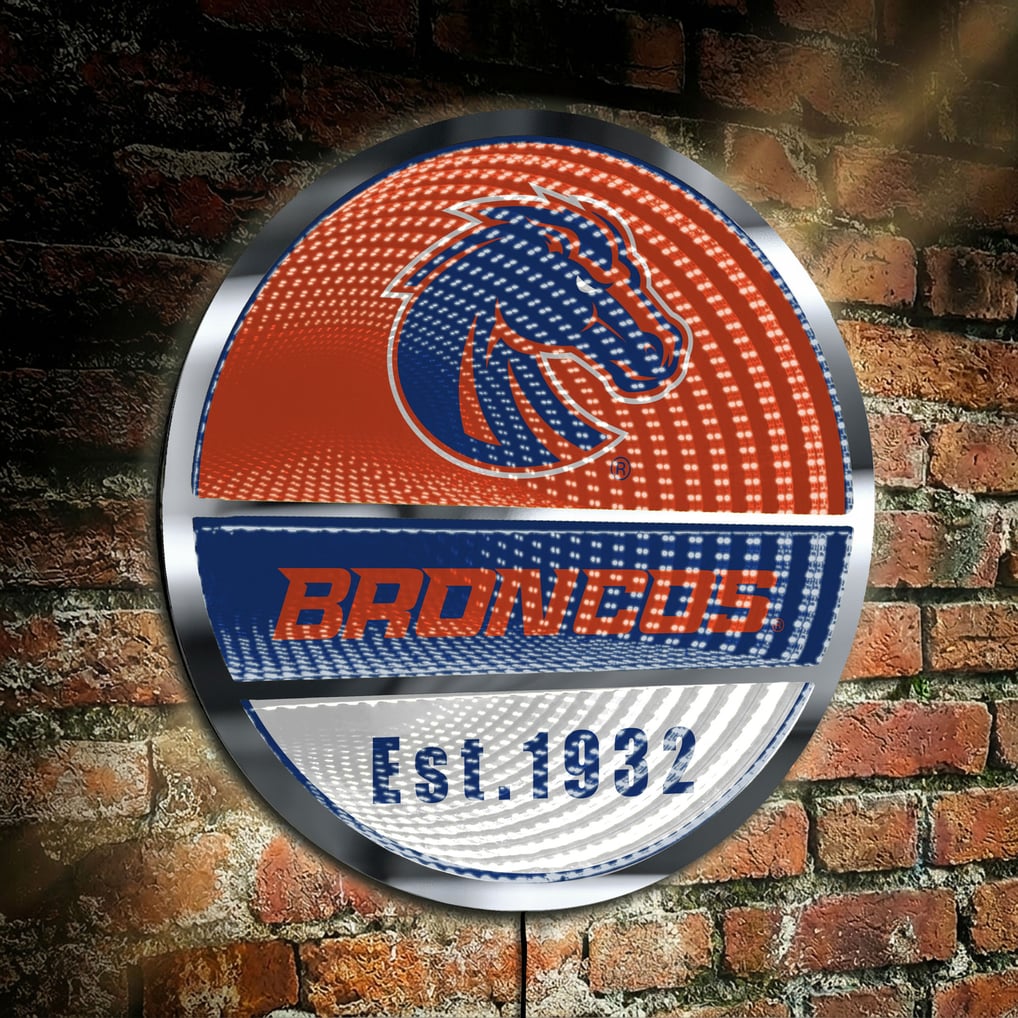 Boise State Broncos Three-Cell Circular Infinity Light