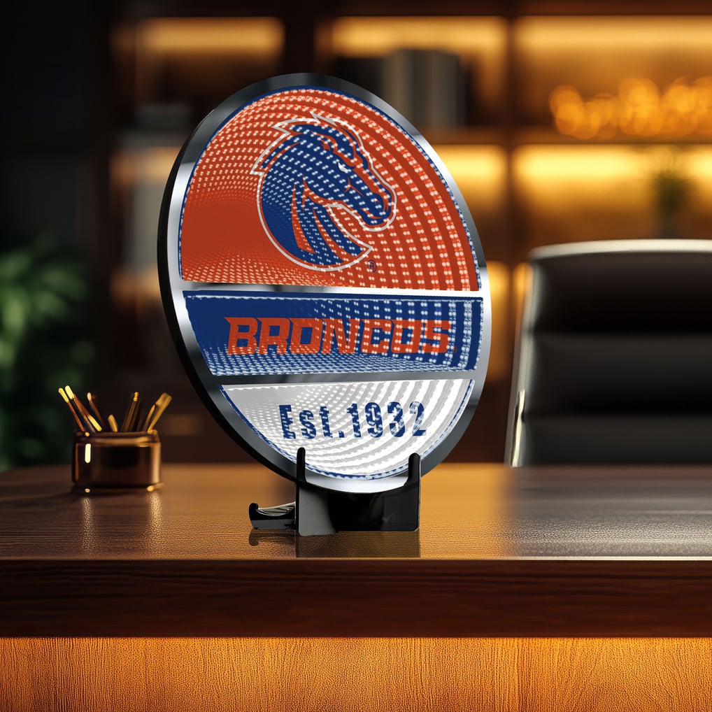 Boise State Broncos Three-Cell Circular Infinity Light