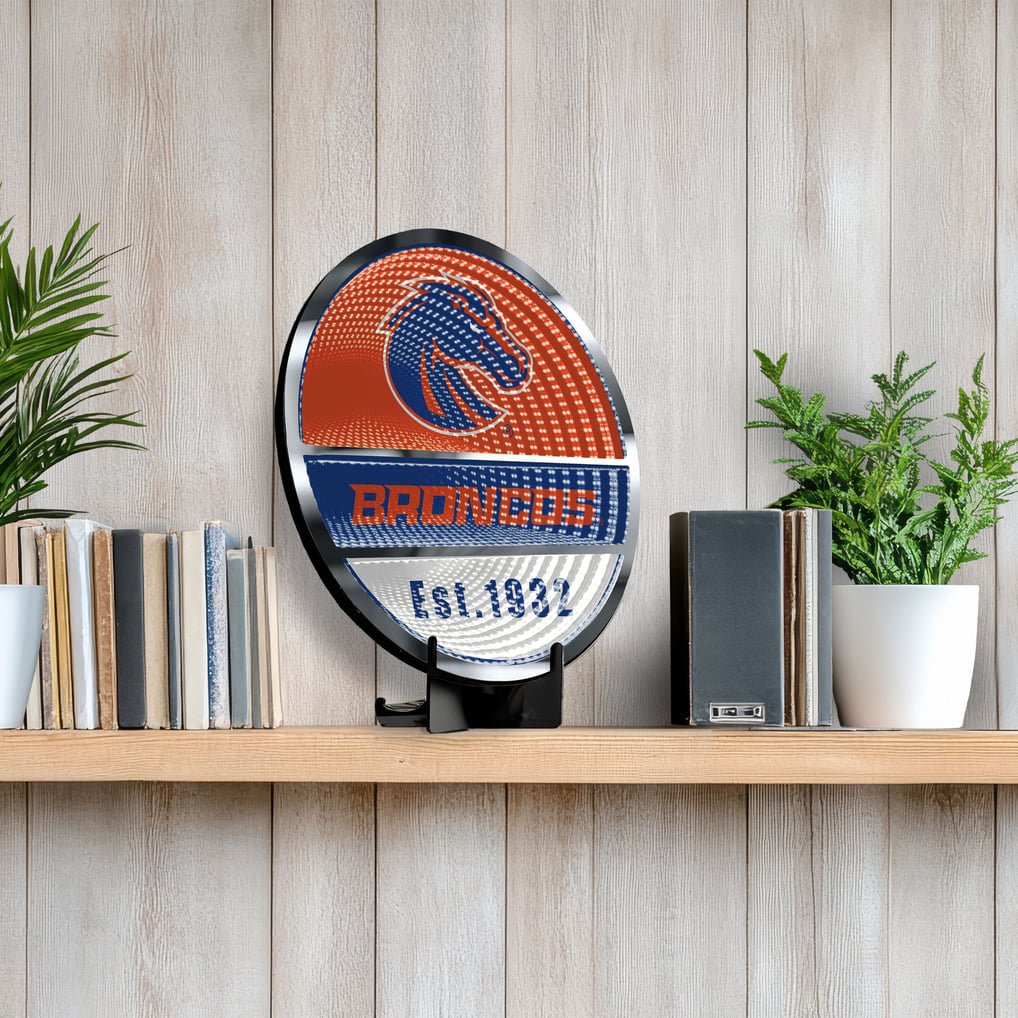 Boise State Broncos Three-Cell Circular Infinity Light