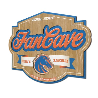 Boise State Broncos Fanpoint 12.5" x 17" Fan Cave Sign