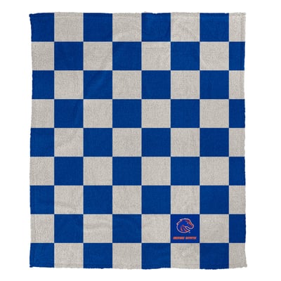 Boise State Broncos Pegasus Checkered Logo Patch 50" x 60" Cozy Knit Blanket