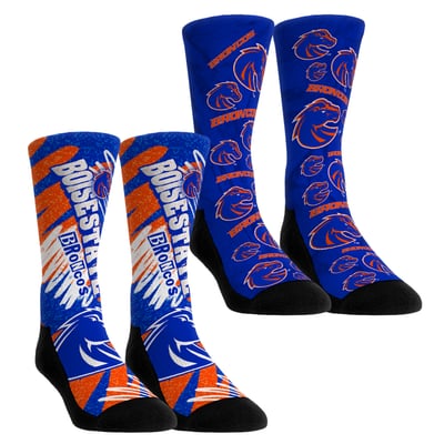 Boise State Broncos Rock Em Unisex Two-Piece Team Blast Crew Socks Set