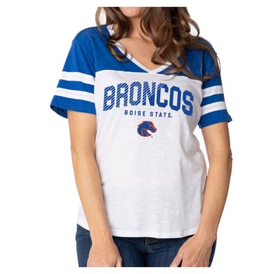 Boise State Broncos Flying Colors Apparel Women's Color Block T-Shirt - Royal
