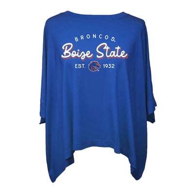 Boise State Broncos Flying Colors Apparel Women's Felicity Flowy T-Shirt - Royal
