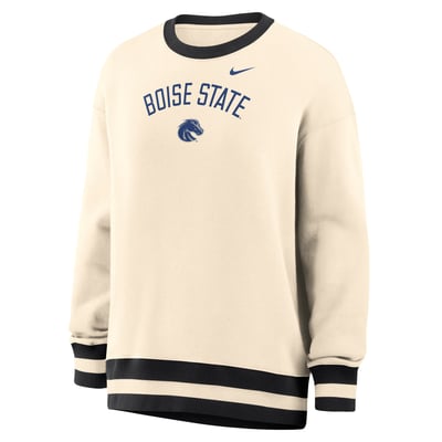 Boise State Broncos Nike Women's Oversized Phoenix Fleece Sweatshirt - Natural