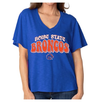  Boise State Broncos Women's Fawn Flutter Sleeve T-Shirt - Royal