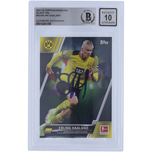 Erling Haaland Borussia Dortmund Autographed 2021-22 Topps 