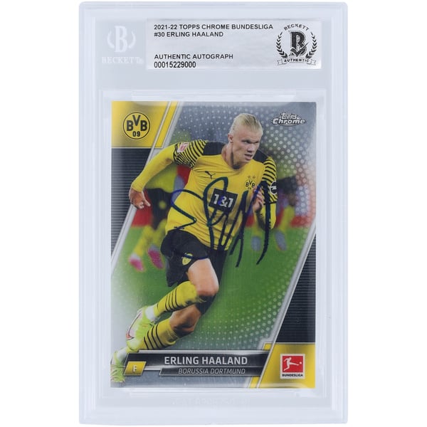 Erling Haaland Borussia Dortmund Autographed 2021-22 Topps Chrome 