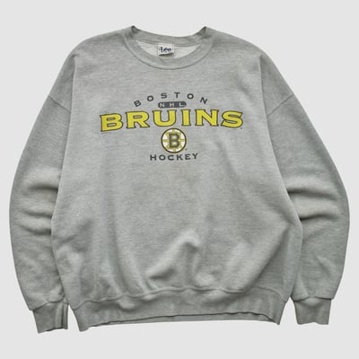 Boston Bruins Lee Apparel 2000s Pullover Sweatshirt - Heather Gray - XL by Fanatics Real Vintage
